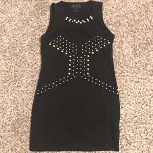 Black/Gold Sleeveless Kardashian Kollection Dress